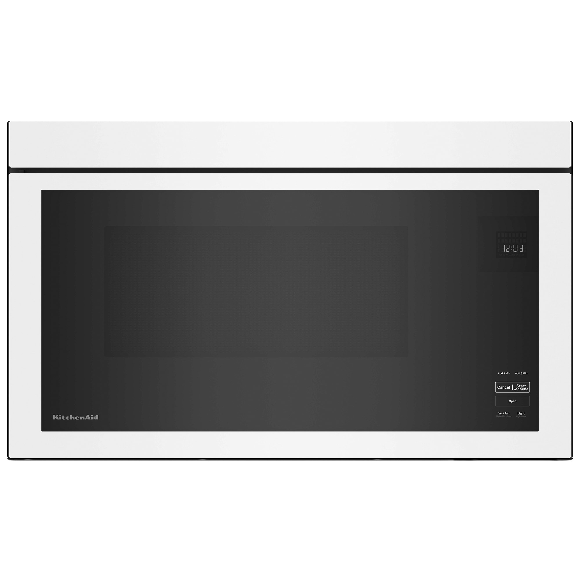 KitchenAid 30 in. 1.1 cu. ft. 1000W Over-the-Range Microwave with 400 CFM & Sensor Cooking - White, White, hires