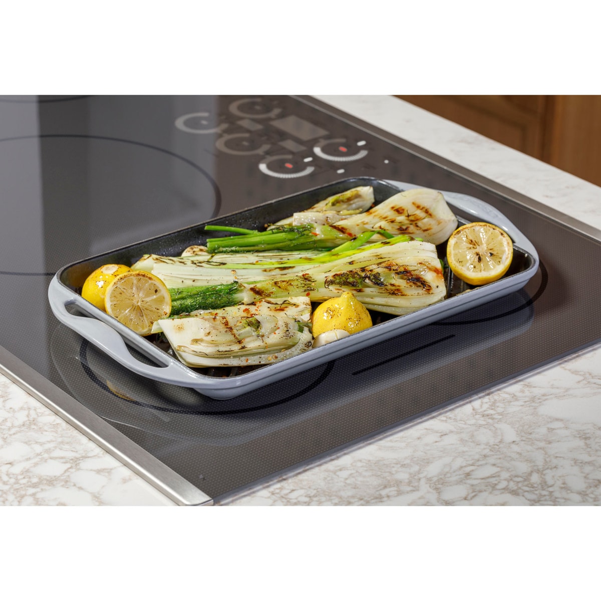 Cafe 36 in. 5-Burner Smart Induction Cooktop with Simmer Burner & Power Burner - Stainless Steel, , hires