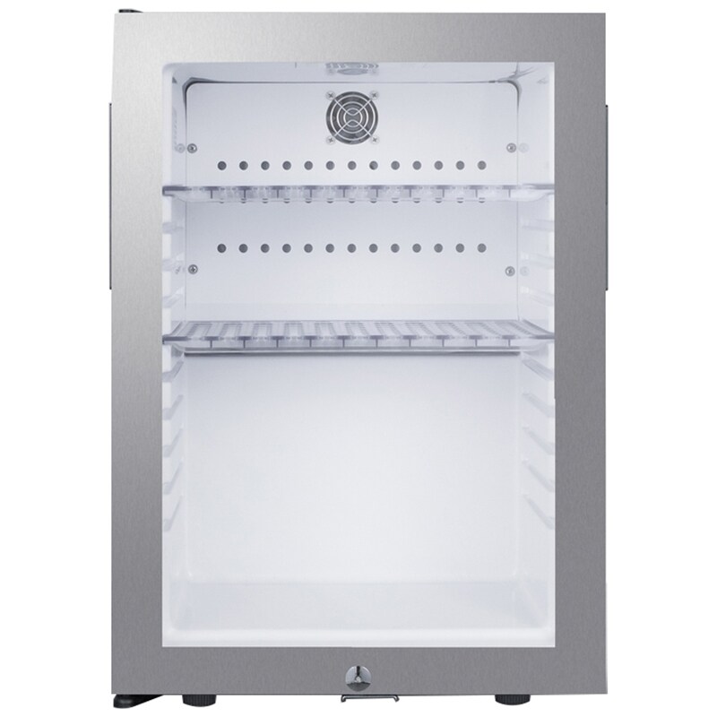 Summit 16 in. 1.2 cu. ft. Compact Beverage Center with Adjustable Shelves & Digital Control - Stainless Steel, , hires