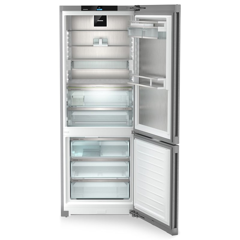 Liebherr Peak 30 in. 16.8 cu. ft. Smart Counter Depth Bottom Freezer Refrigerator with Internal Water Dispenser - Stainless Steel, , hires