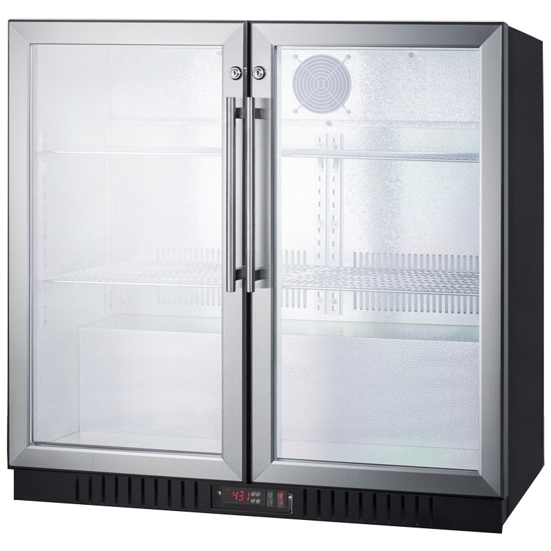 Summit Commercial 36 in. 7.4 cu. ft. Beverage Center with Adjustable Shelves & Digital Control - Stainless Steel, , hires