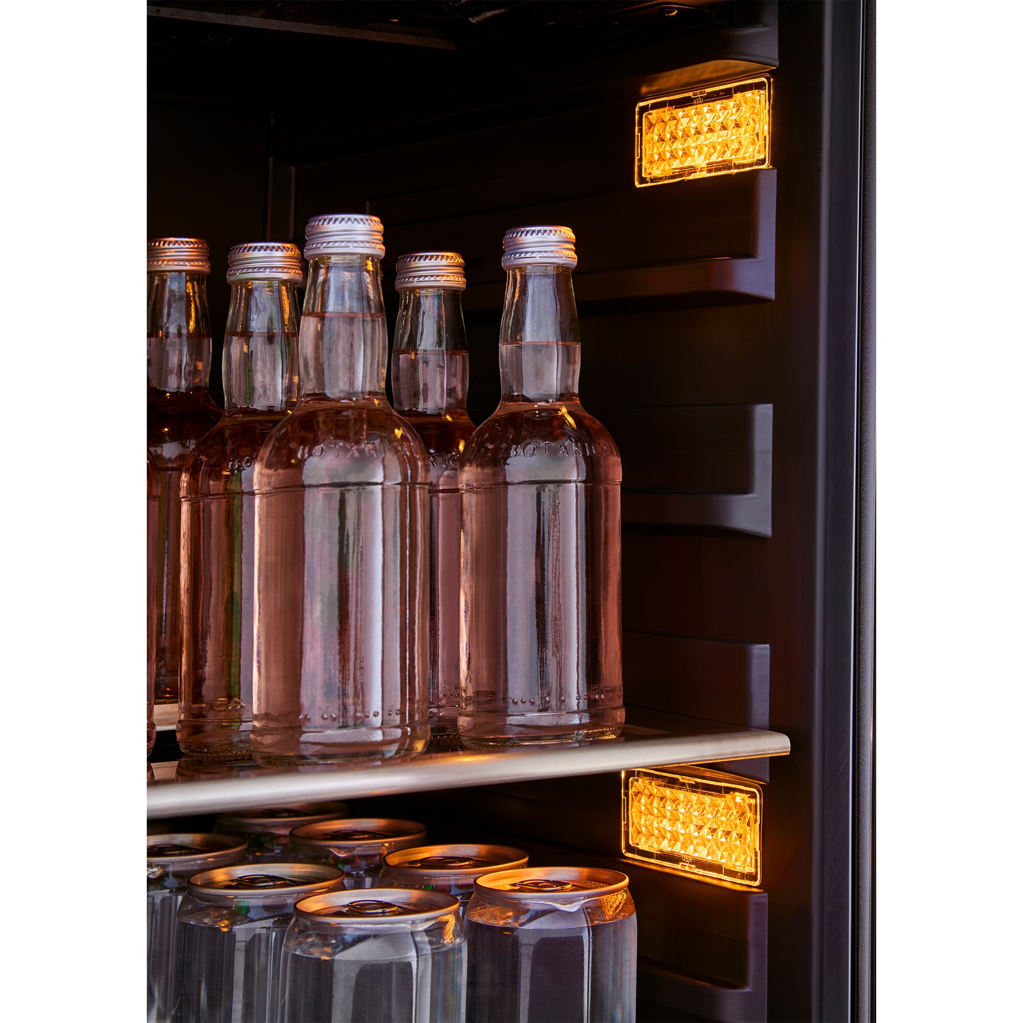 Zephyr Presrv Series 24 in. Built-In/Freestanding 5.1 cu. ft. Compact Beverage Center with Adjustable Shelves & Digital Control - Stainless Steel, , hires