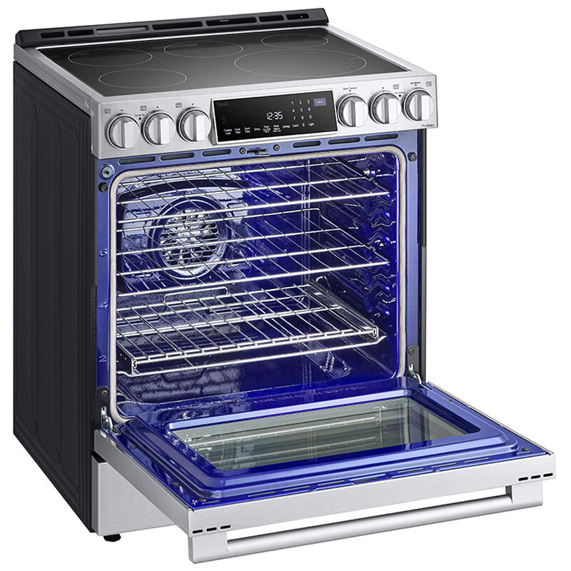 LG InstaView 30 in. 6.3 cu. ft. Smart Air Fry True European Convection Slide-In Electric Range with Radiant Burners - Stainless Steel, , hires