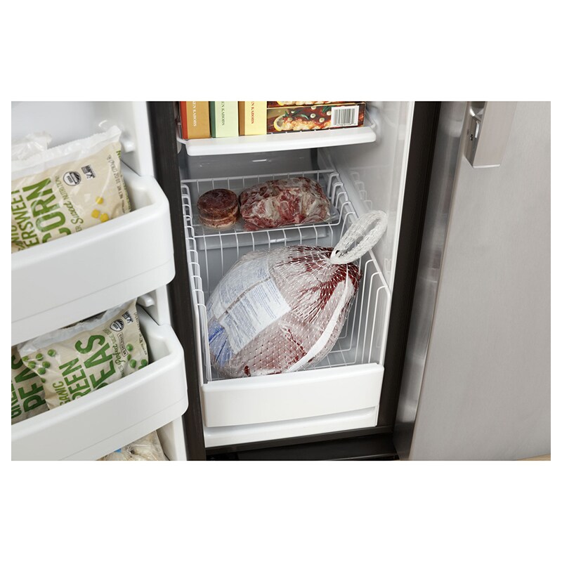 GE 33 in. 23 cu. ft. Side by Side Refrigerator with Ice & Water Dispenser - Fingerprint Resistant Slate, , hires
