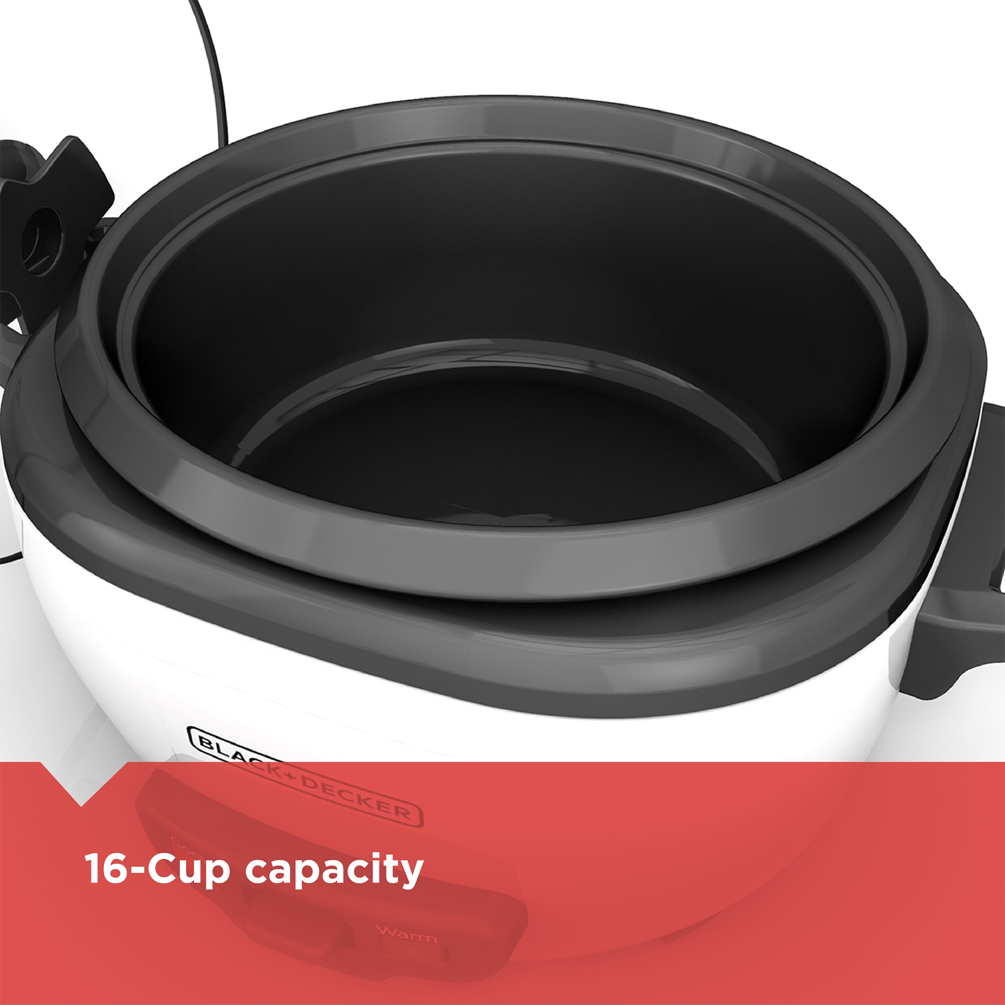Black & Decker 16-Cup Rice Cooker - White, , hires