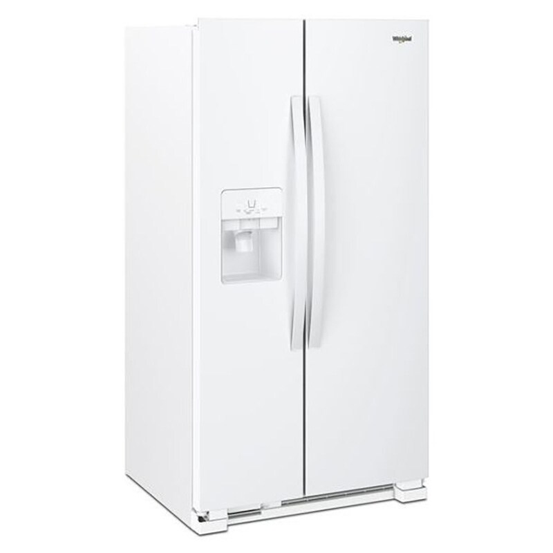 Whirlpool 33 in. 21.4 cu. ft. Side by Side Refrigerator with Ice & Water Dispenser - White, White, hires