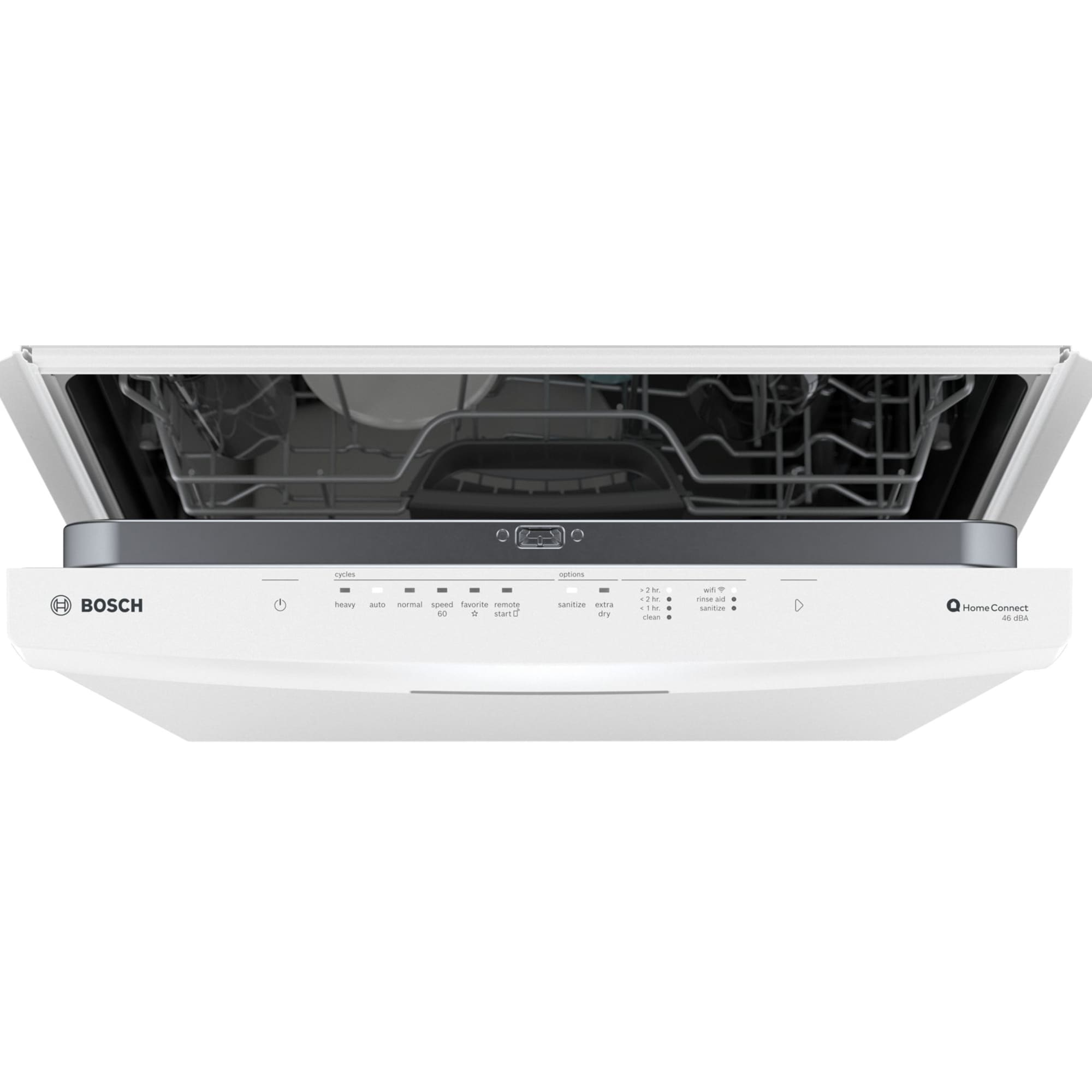 Bosch 300 Series 24 in. Top Control Smart Dishwasher with 46 dBa Sound Level, 3rd-Rack, PureDry & Pocket - White, White, hires