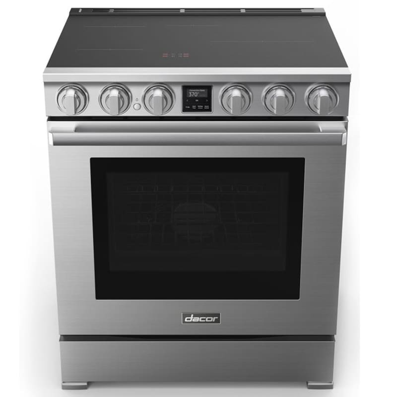 Dacor 30 in. 6.3 cu. ft. Smart Air Fry Dual Convection Electric Range with 3 Induction Burners Silver Stainless, , hires