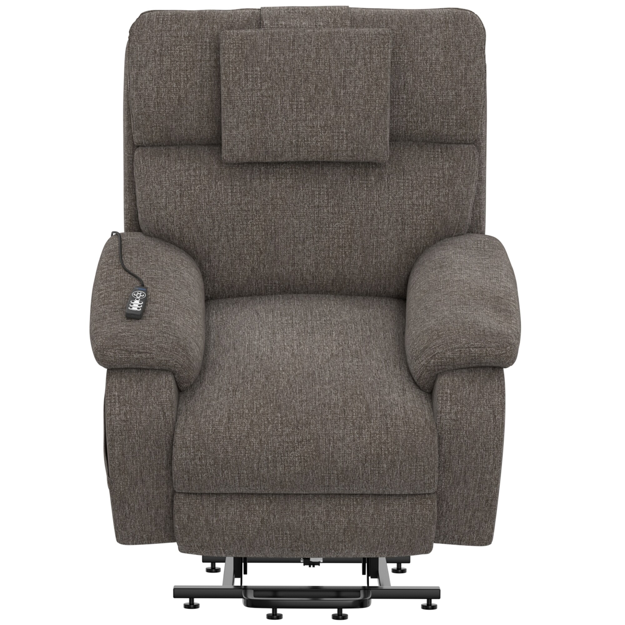 Catnapper Snoozer Power Lift Power Headrest Lay Flat Recliner w/CR3 Heat/Massage/Zero Gravity - Fossil, , hires