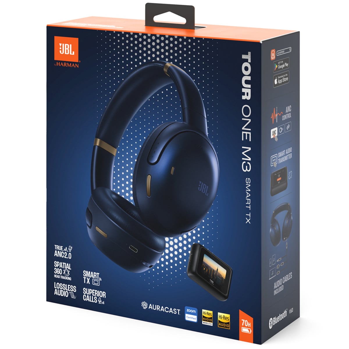 JBL Tour One M3 Over Ear Noise Cancelling Headphone w/ Smart Tx Control - Blue, , hires