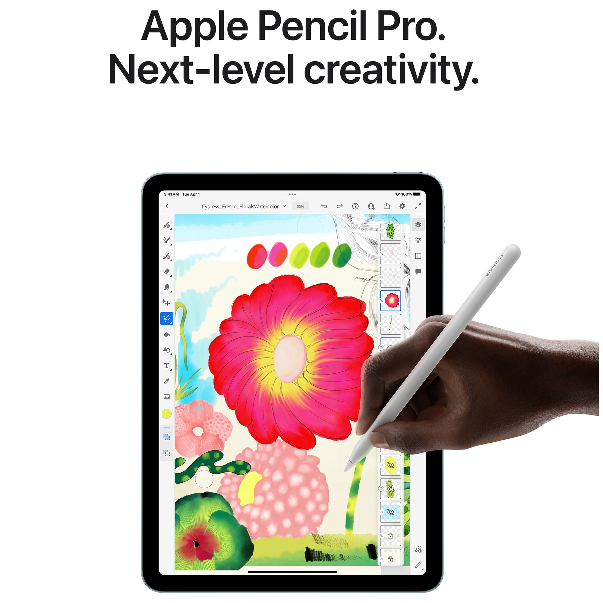 Apple - 11-inch iPad Air M3 chip Built for Apple Intelligence Wi-Fi 512GB - Space Gray, Space Gray, hires