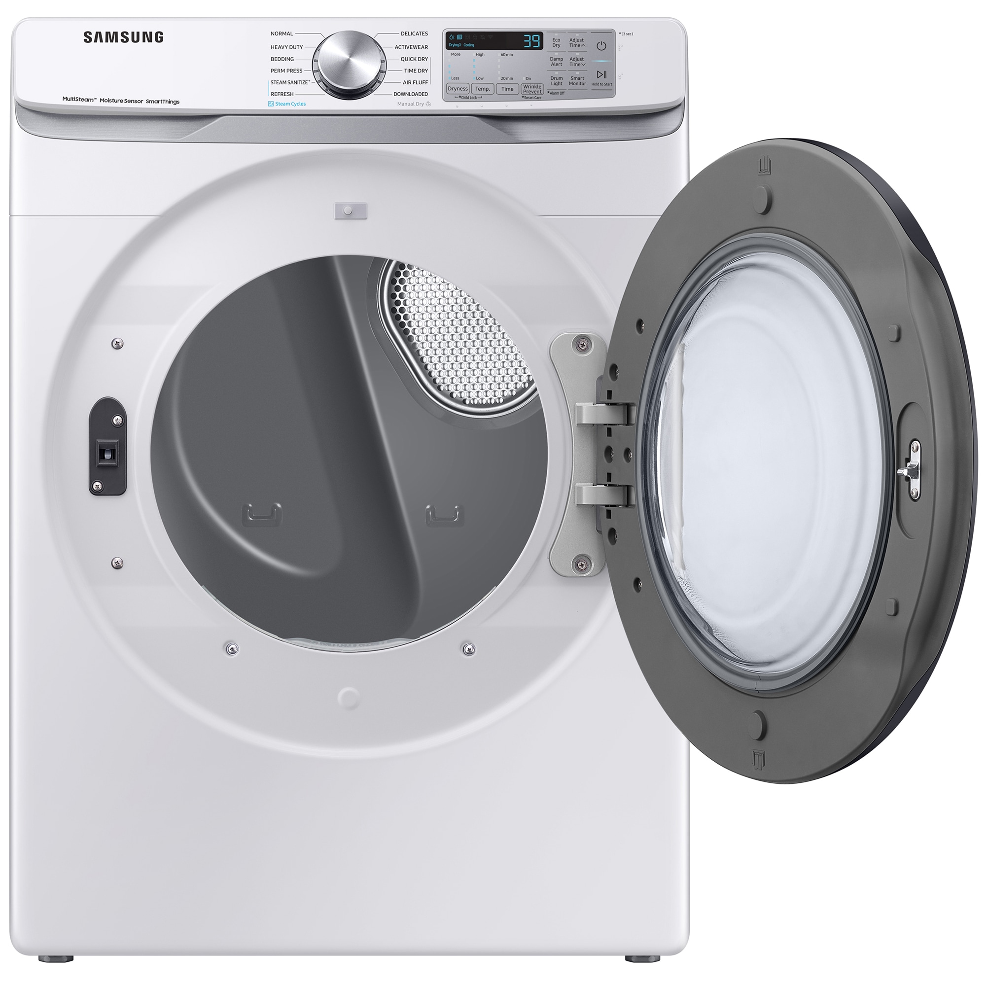 Samsung 27 in. 7.5 cu. ft. Smart Stackable Gas Dryer with Sanitize+, Steam Cycle & Sensor Dry - White, White, hires