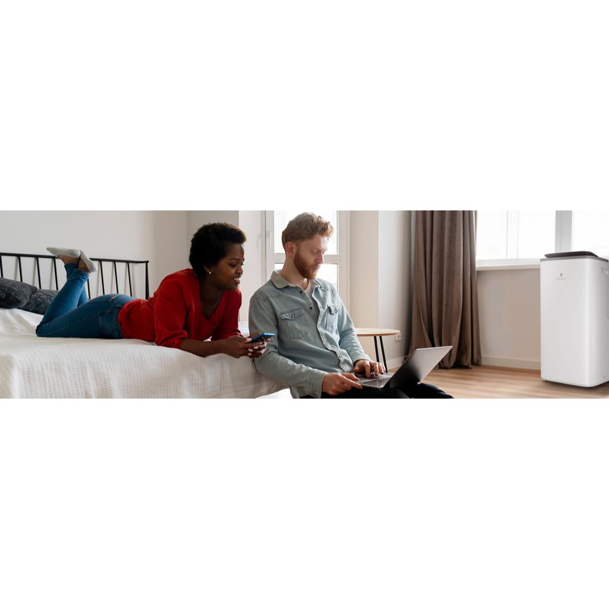 Friedrich ZoneAire Premier Series Dual-Hose 14,000 BTU 115V Smart Portable Air Conditioner with Heat Pump, 3 Fan Speeds, Remote Control - White, , hires