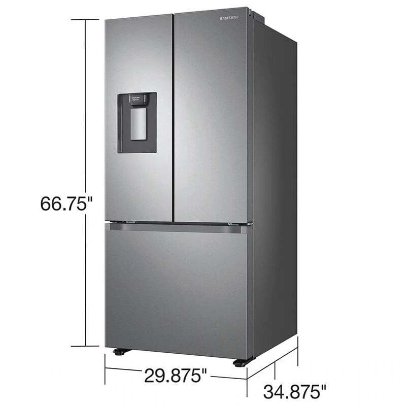 Samsung 30 in. 22 cu. ft. Smart French Door Refrigerator with Water Dispenser - Fingerprint Resistant Stainless Steel, Fingerprint Resistant Stainless, hires