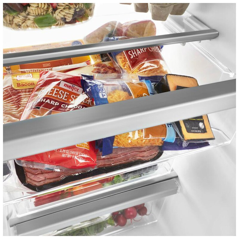 Whirlpool 33 in. 21.4 cu. ft. Side by Side Refrigerator with Ice & Water Dispenser - Fingerprint Resistant Stainless Steel, Fingerprint Resistant Stainless, hires