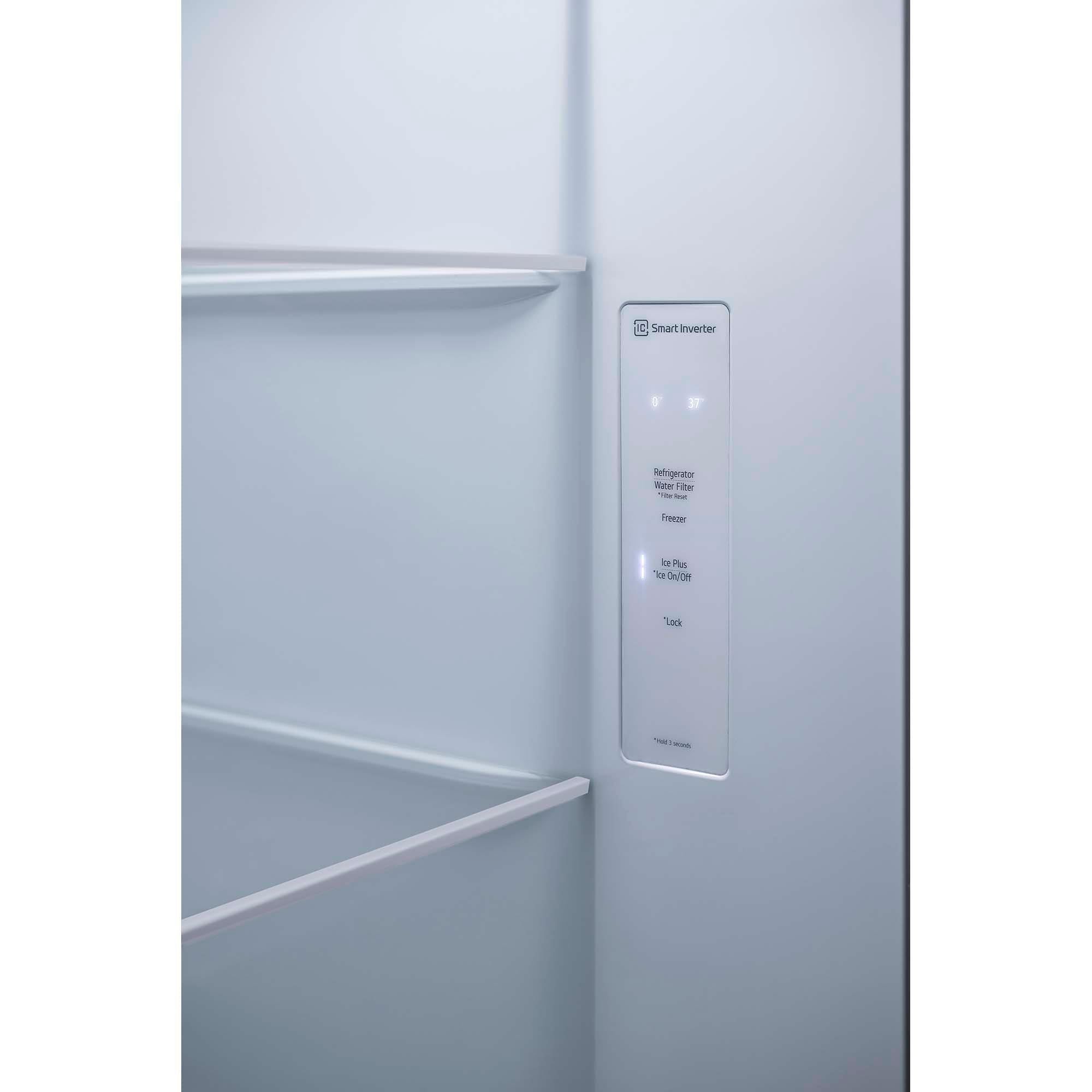 LG 36 in. 23.0 cu. ft. Counter Depth Side by Side Refrigerator with Ice & Water Dispenser - PrintProof Stainless Steel, , hires