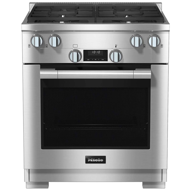 Miele 30 in. 4.6 cu. ft. Dual Convection Gas Range with 4 Sealed Burners - Clean Steel, , hires
