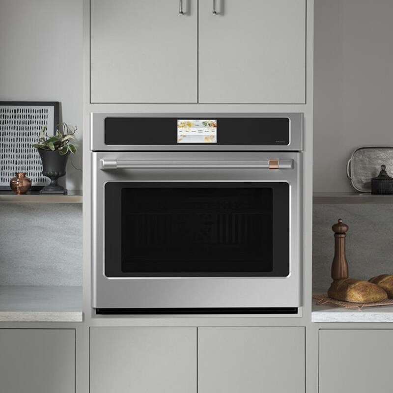 Cafe Professional Series 30 in. 5 cu. ft. Smart Electric Single Wall Oven with True European Convection - Stainless Steel, Stainless Steel, hires