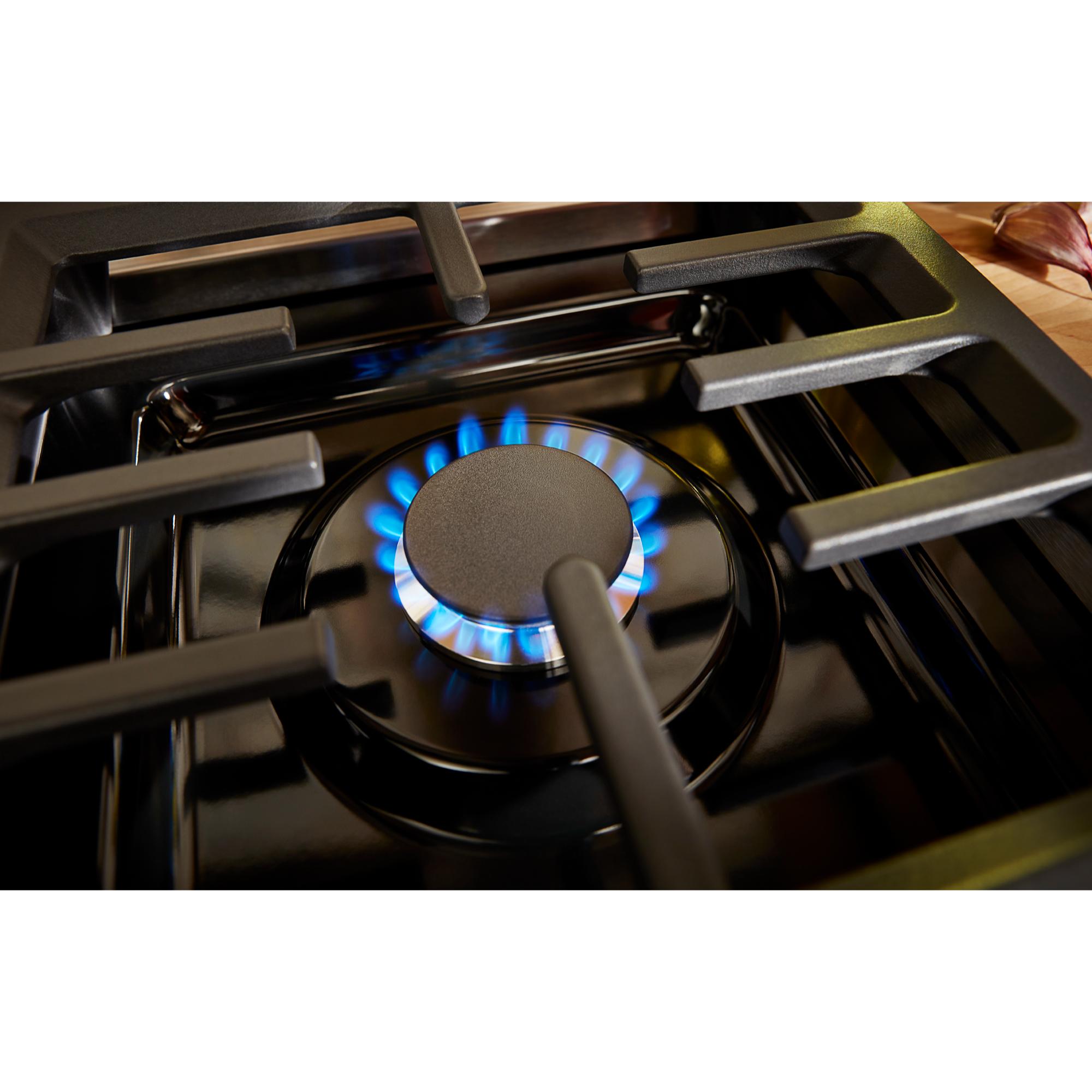 KitchenAid Commercial-Style 30 in. 4.1 cu. ft. Smart True European Convection Gas Range with 4 Sealed Burners - Passion Red, Passion Red, hires