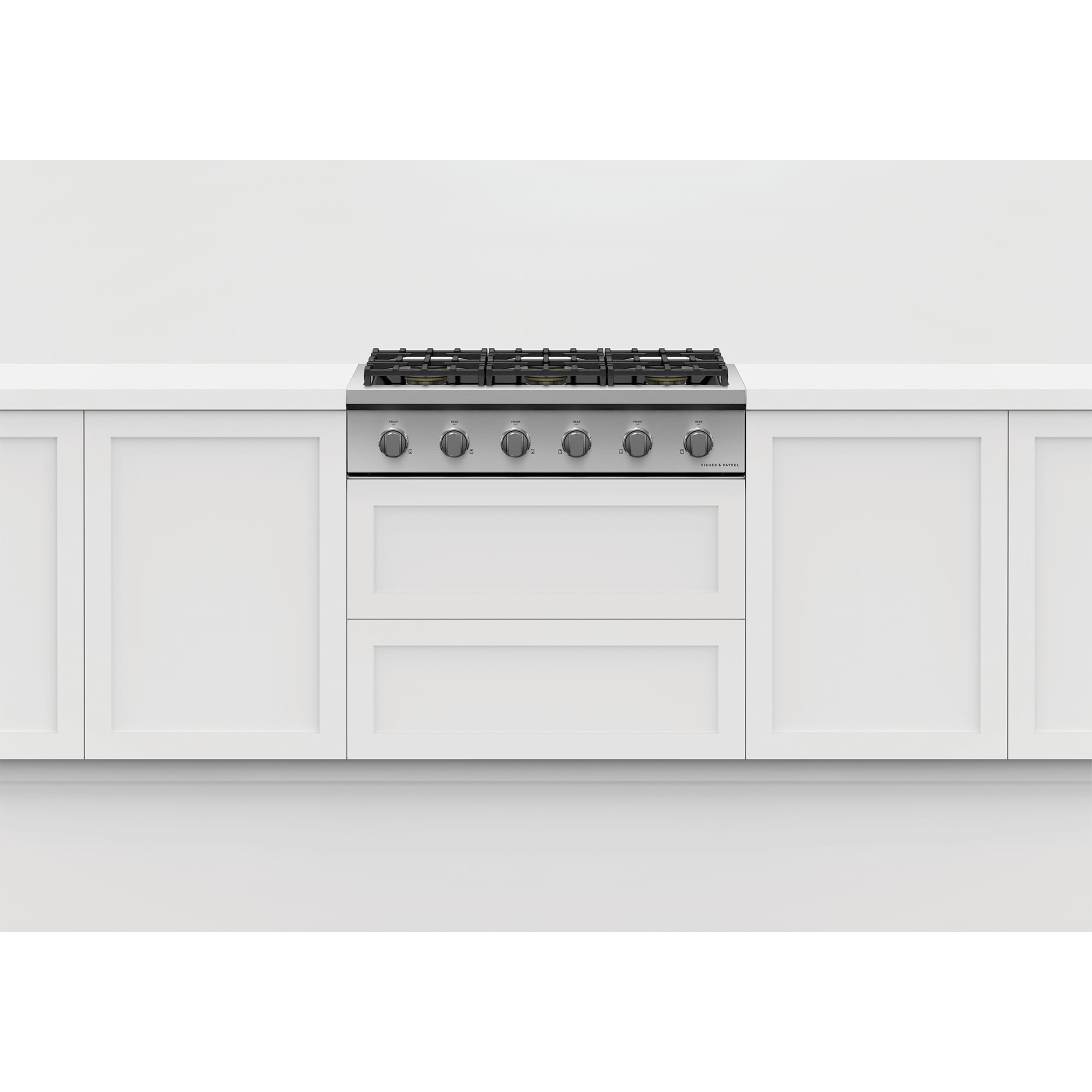 Fisher & Paykel Series 9 36 in. 6-Burner Natural Gas Rangetop with Simmer Burner & Power Burner - Stainless Steel, , hires