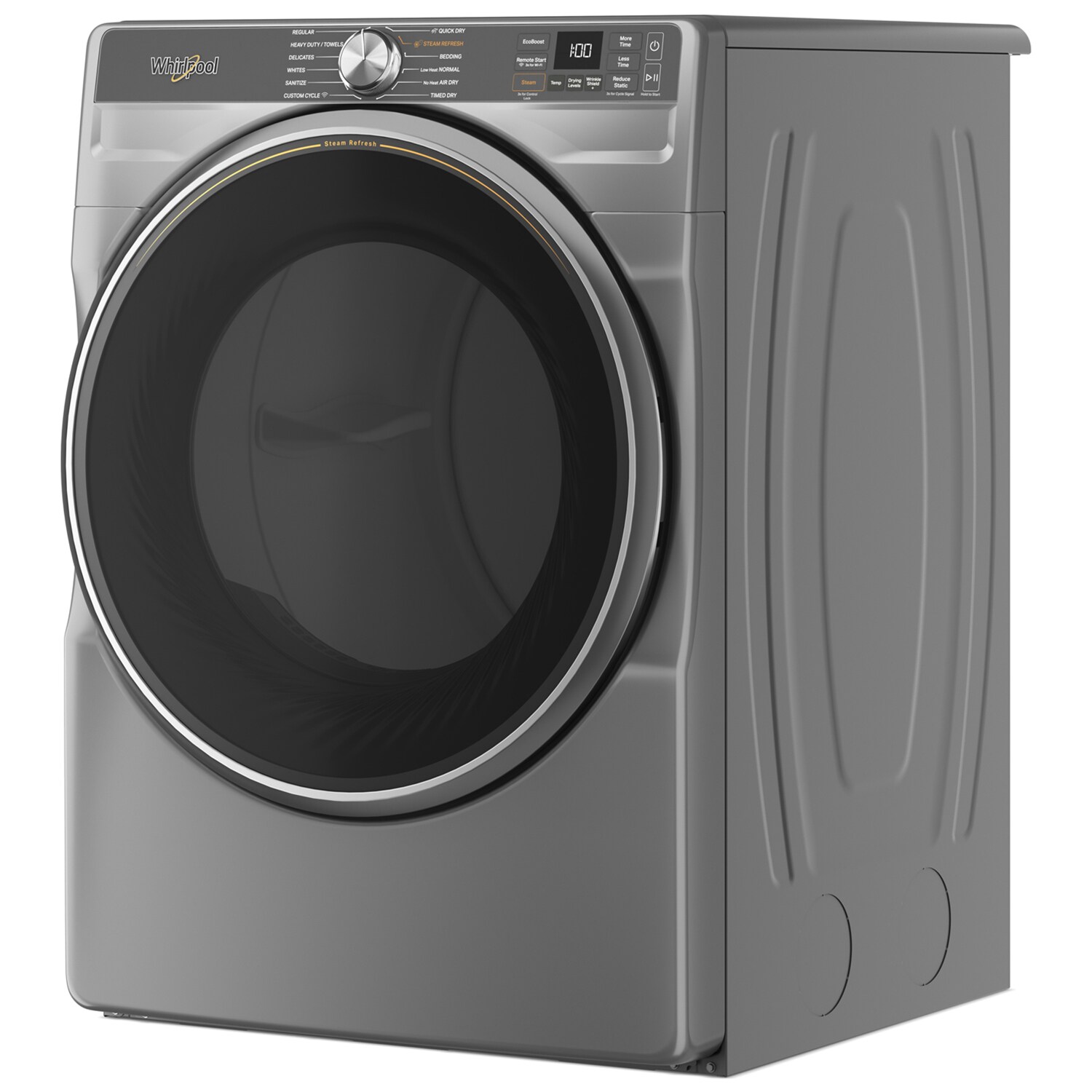 Whirlpool 27 in. 7.4 cu. ft. Smart Stackable Electric Dryer with Sensor Dry, Sanitize & Steam Cycle - Silver, Silver, hires