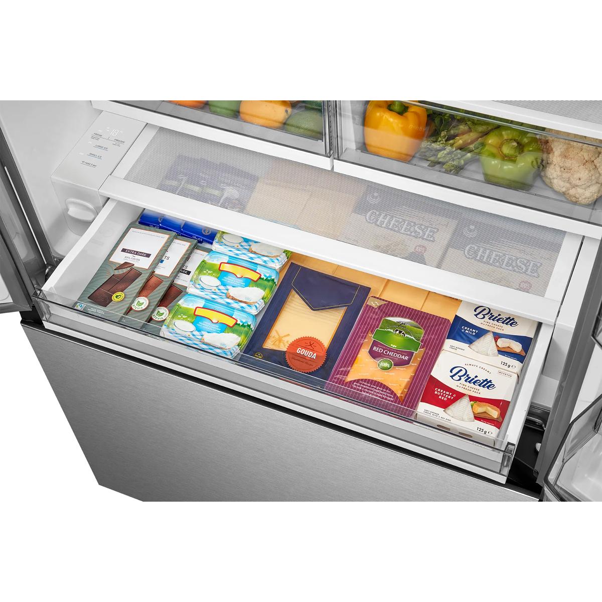 Midea 36 in. 31.7 cu. ft. Smart Garage-Ready French Door Refrigerator with Internal Water Dispenser - Stainless Steel, , hires