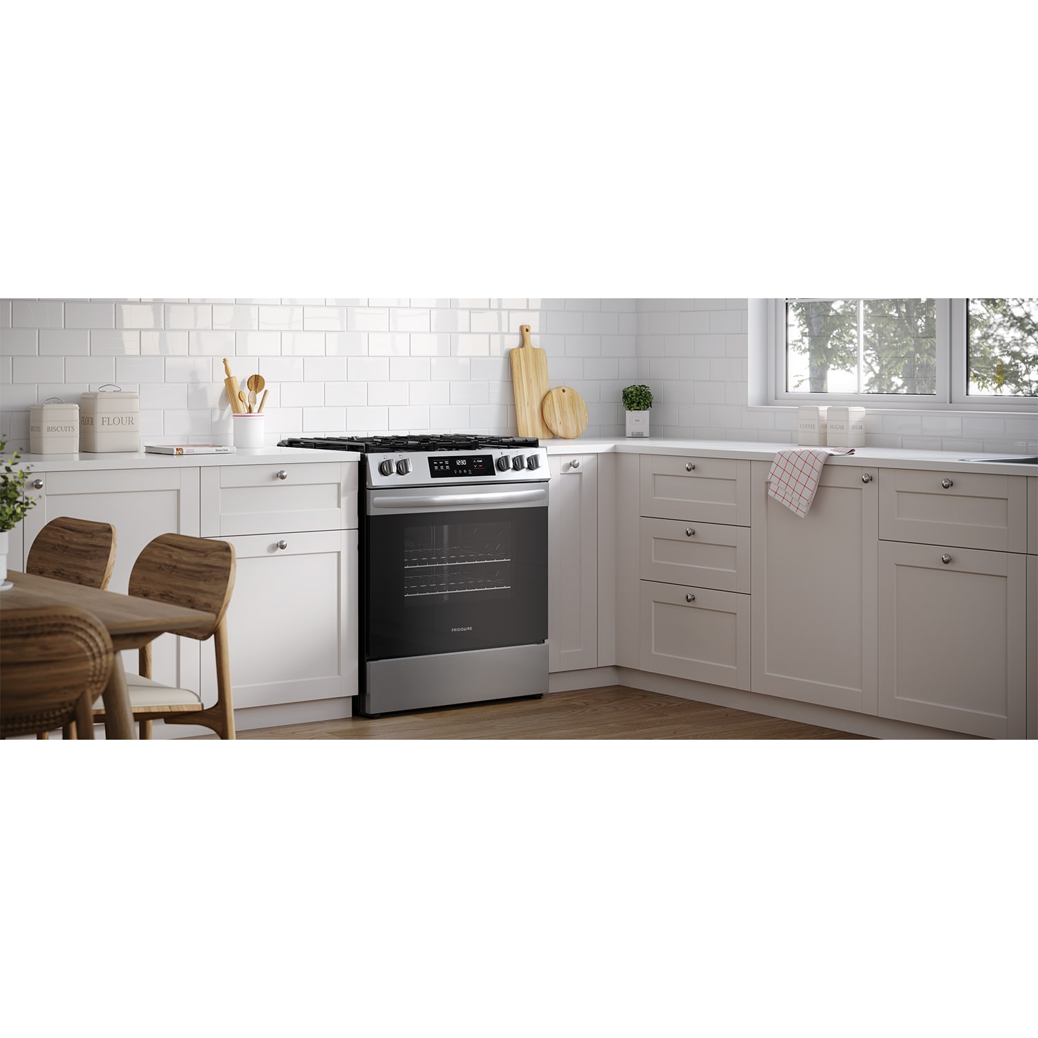 Frigidaire 30 in. 5.1 cu. ft. Slide-In Gas Range with 5 Sealed Burners - Stainless Steel, Stainless Steel, hires