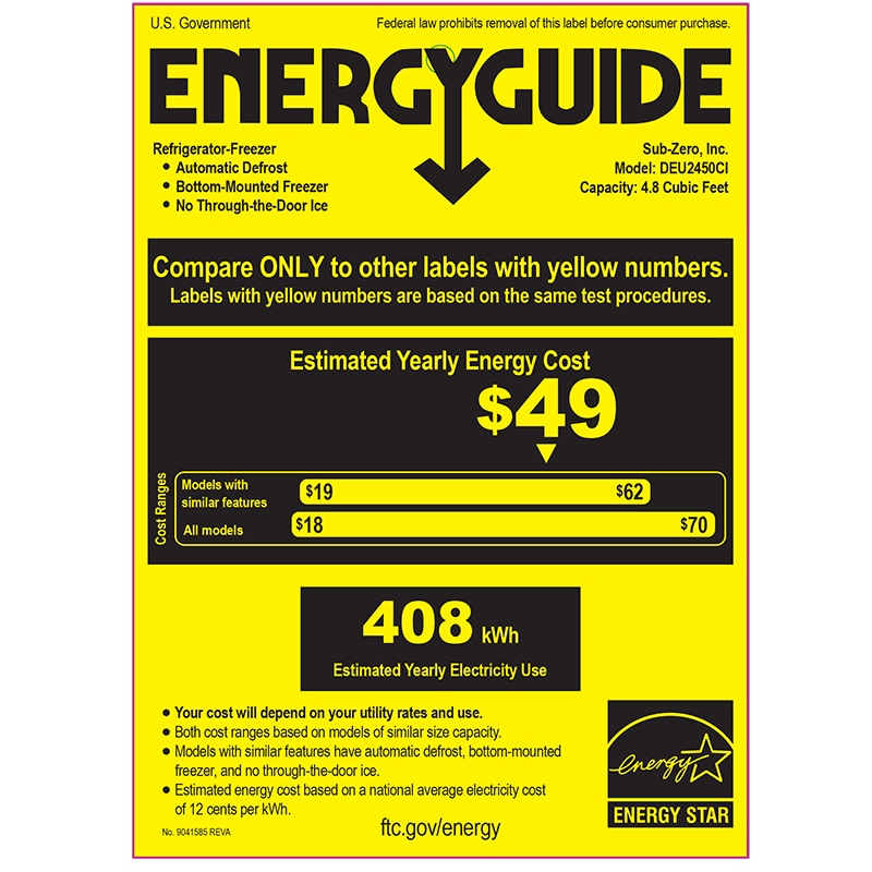 Sub-Zero Designer Series 24 in. Built-In 4.7 cu. ft. Smart Undercounter Refrigerator - Custom Panel Ready, , hires