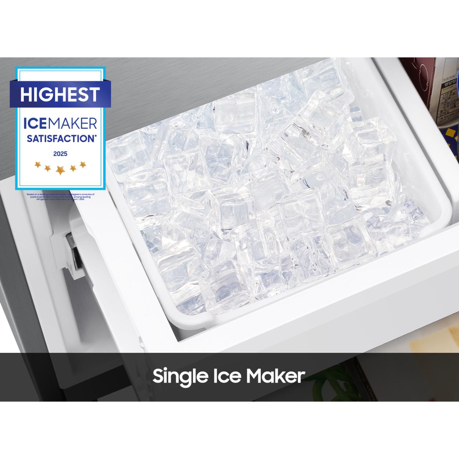 Samsung 33 in. 17.5 cu. ft. Smart Counter Depth French Door Refrigerator with Ice Maker - Fingerprint Resistant Stainless Steel, Fingerprint Resistant Stainless, hires