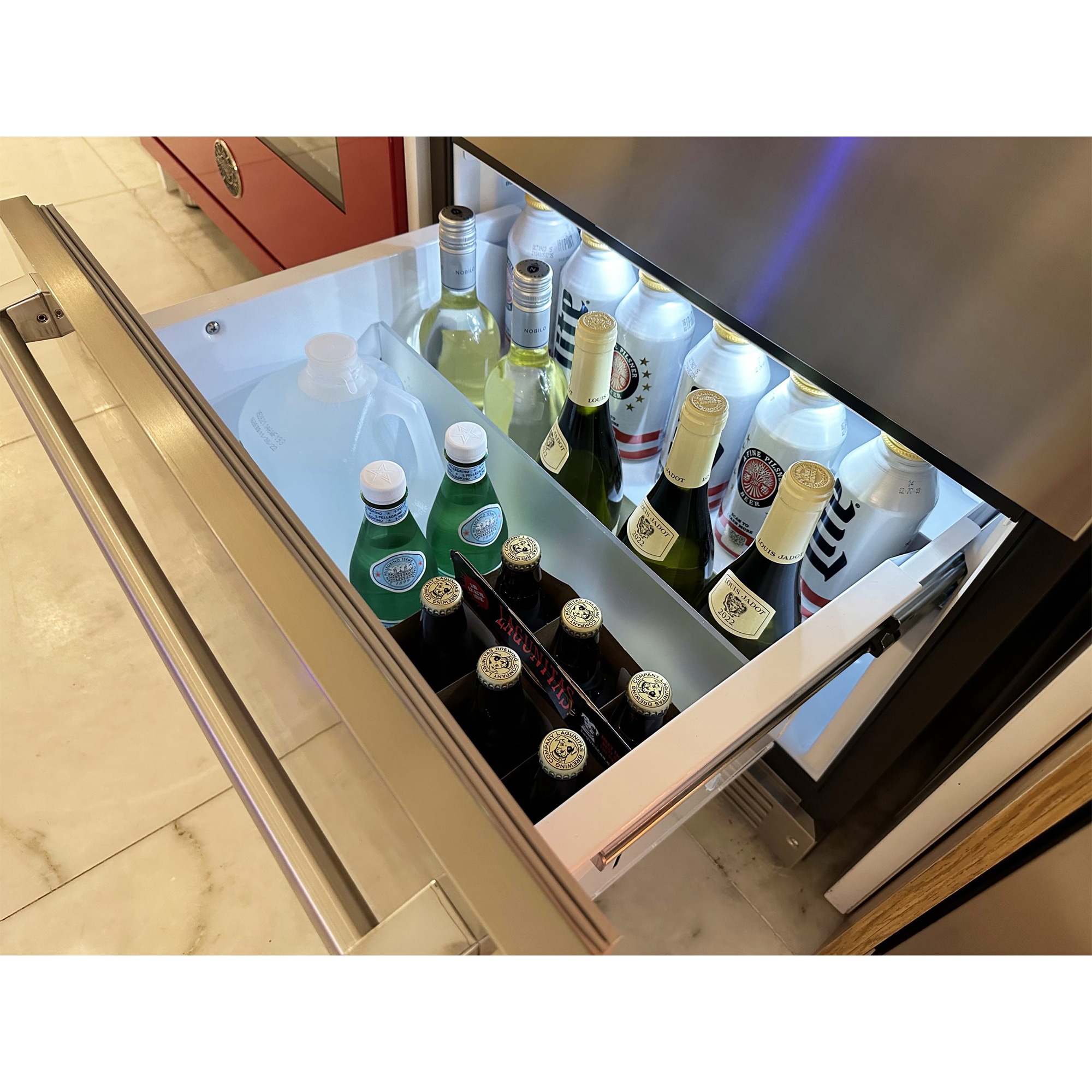 XO 24 in. 5.2 cu. ft. Double Refrigerator Drawers - Stainless Steel, , hires