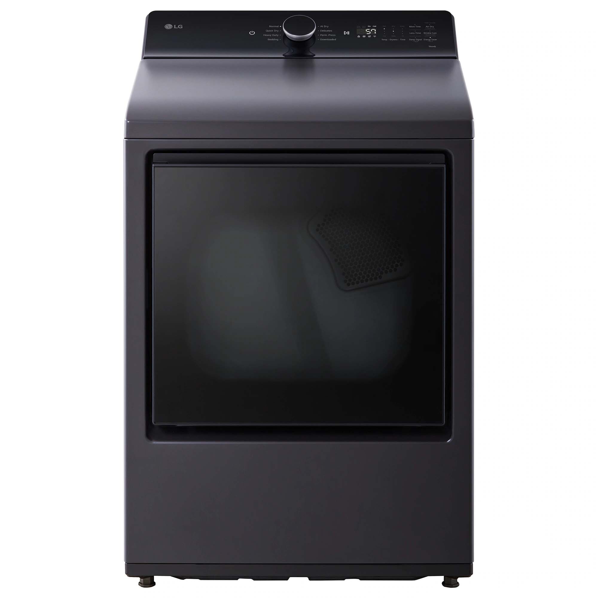 LG 27 in. 7.3 cu. ft. Smart Electric Dryer with EasyLoad Door & AI Sensor Dry - Matte Black, Matte Black, hires