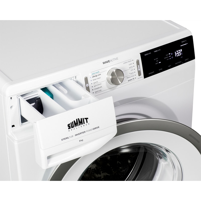 Summit 24 in. 2.3 cu. ft. Stackable Front Load Washer - White, , hires