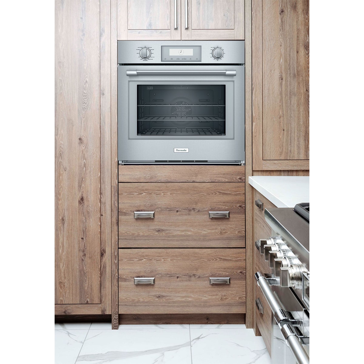 Thermador Professional Series 30 in. 4.5 cu. ft. Smart Electric Single Wall Oven with True European Convection - Stainless Steel, , hires