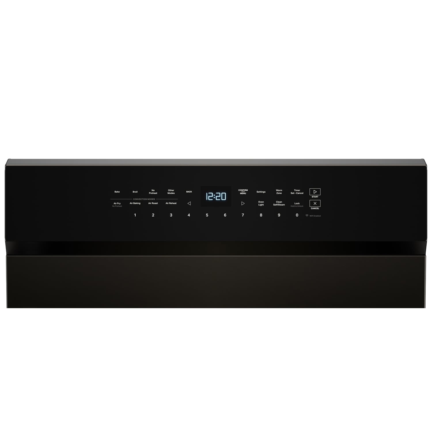 Whirlpool 30 in. 5.3 cu. ft. Smart Air Fry True European Convection Electric Range with Radiant Burners - Black Stainless Steel, Black Stainless Steel, hires