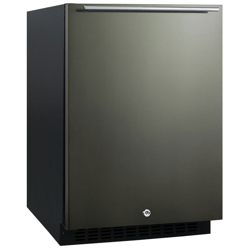 Summit 24 in. 4.8 cu. ft. Left-Hinged Undercounter Refrigerator - Black Stainless, , hires