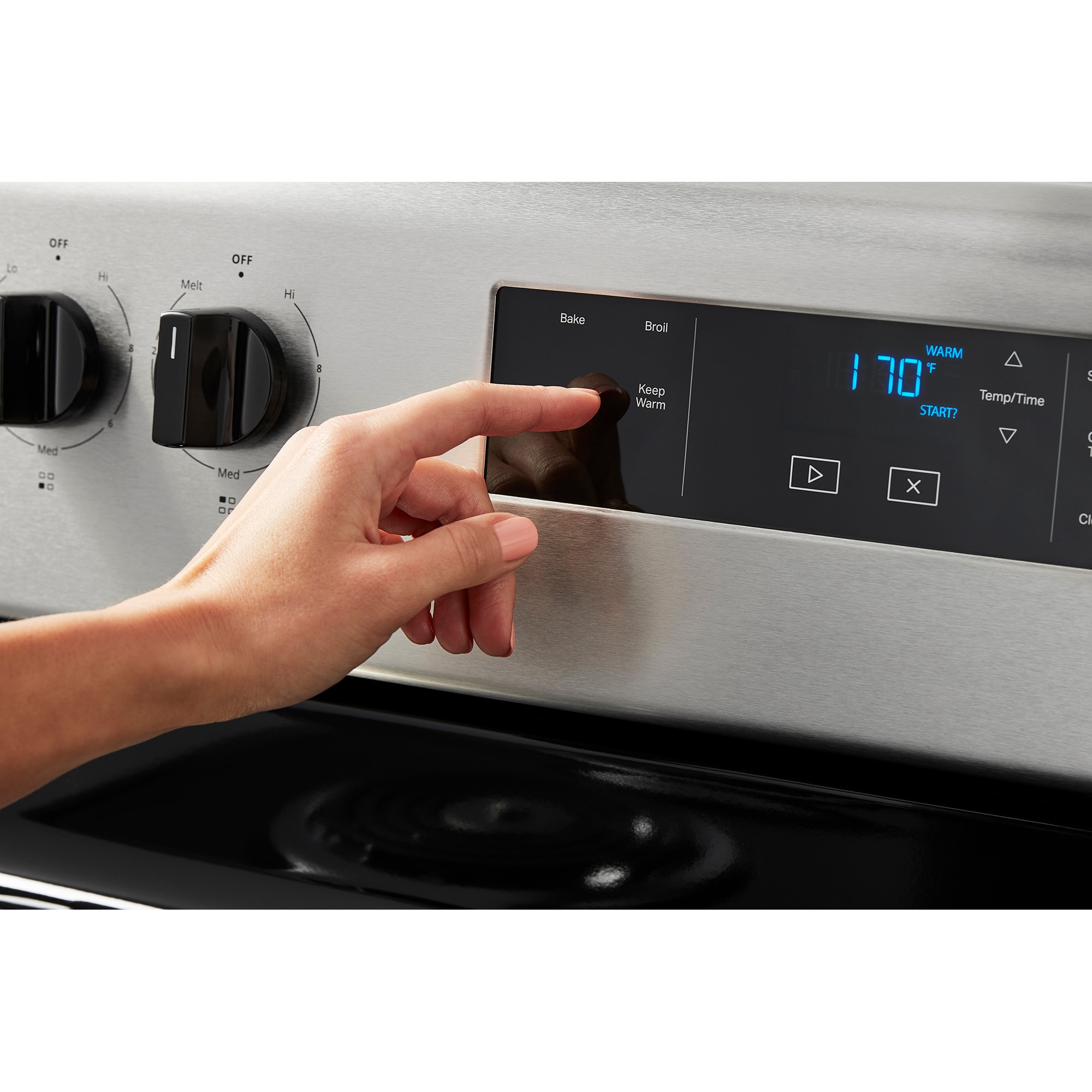 Whirlpool 30 in. 4.8 cu. ft. Electric Range with Coil Burners - Stainless Steel, Stainless Steel, hires
