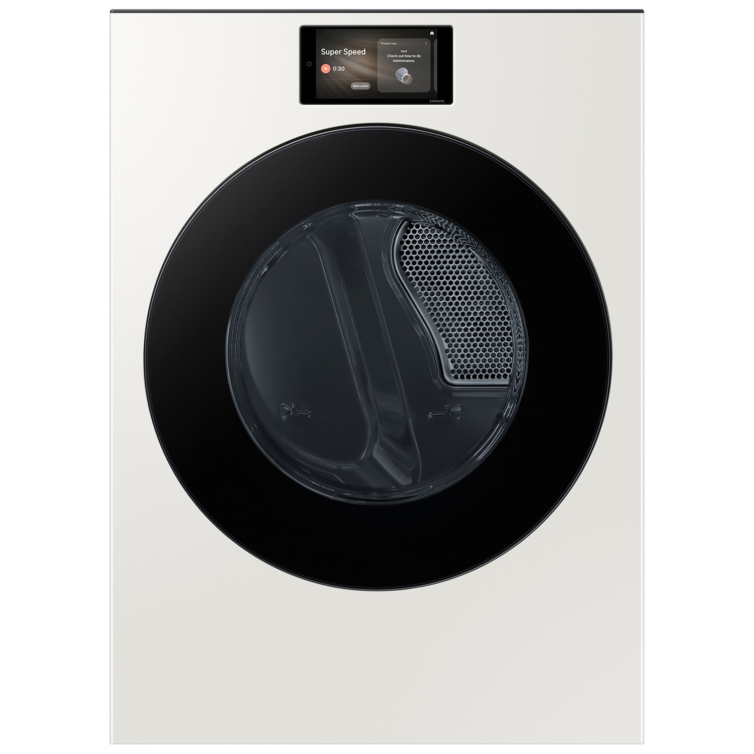 Samsung Bespoke 27 in. 7.6 cu. ft. Smart Stackable Electric Dryer with AI Home, AI OptiDry+, Sensor Dry, Sanitize & Steam Cycle - Ivory, Ivory, hires