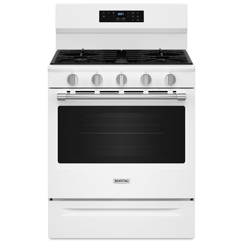 Maytag 30 in. 5 cu. ft. Gas Range with 5 Sealed Burners - White, White, hires