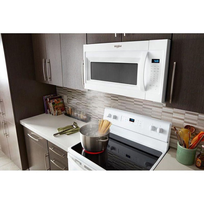 Whirlpool 30 in. 1.7 cu. ft. 1000W Over-the-Range Microwave with 300 CFM - White, White, hires