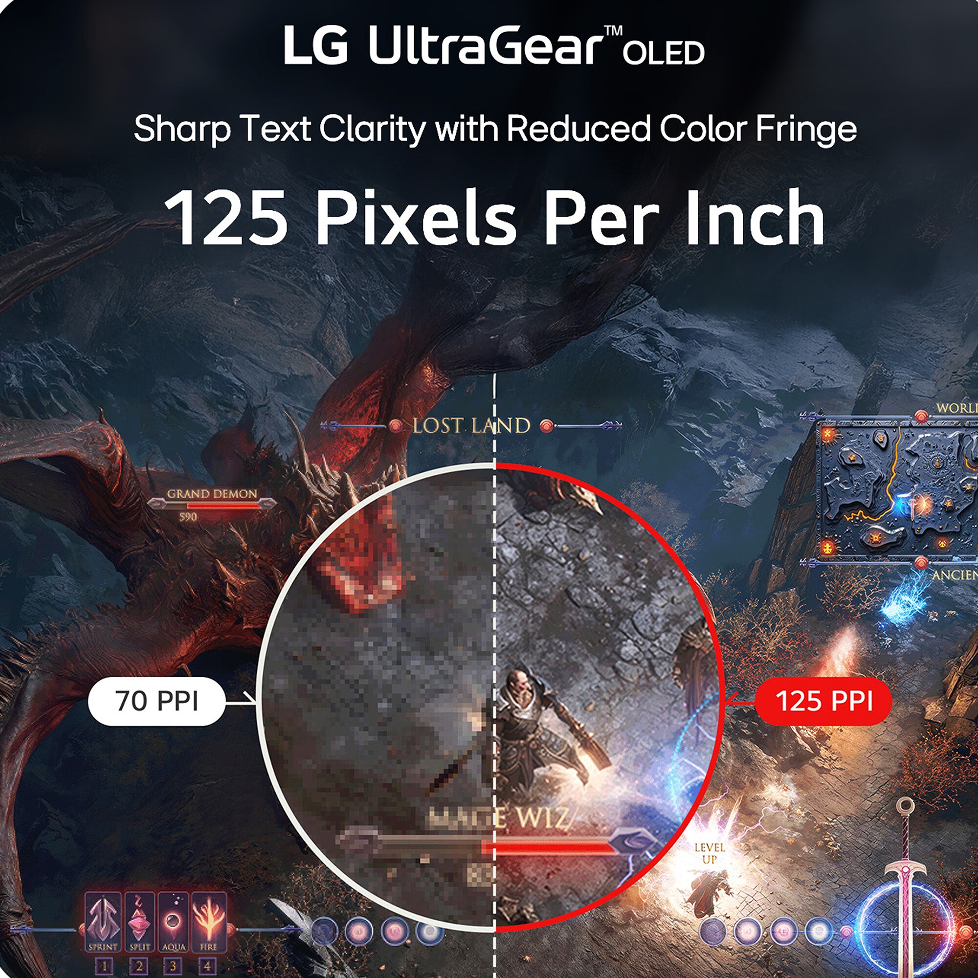 LG UltraGear 45 in. OLED Dual Mode (5K2K WUHD 165Hz, WFHD 330Hz) 0.03ms G-Sync/FreeSync Premium Pro Gaming Monitor - Black, , hires