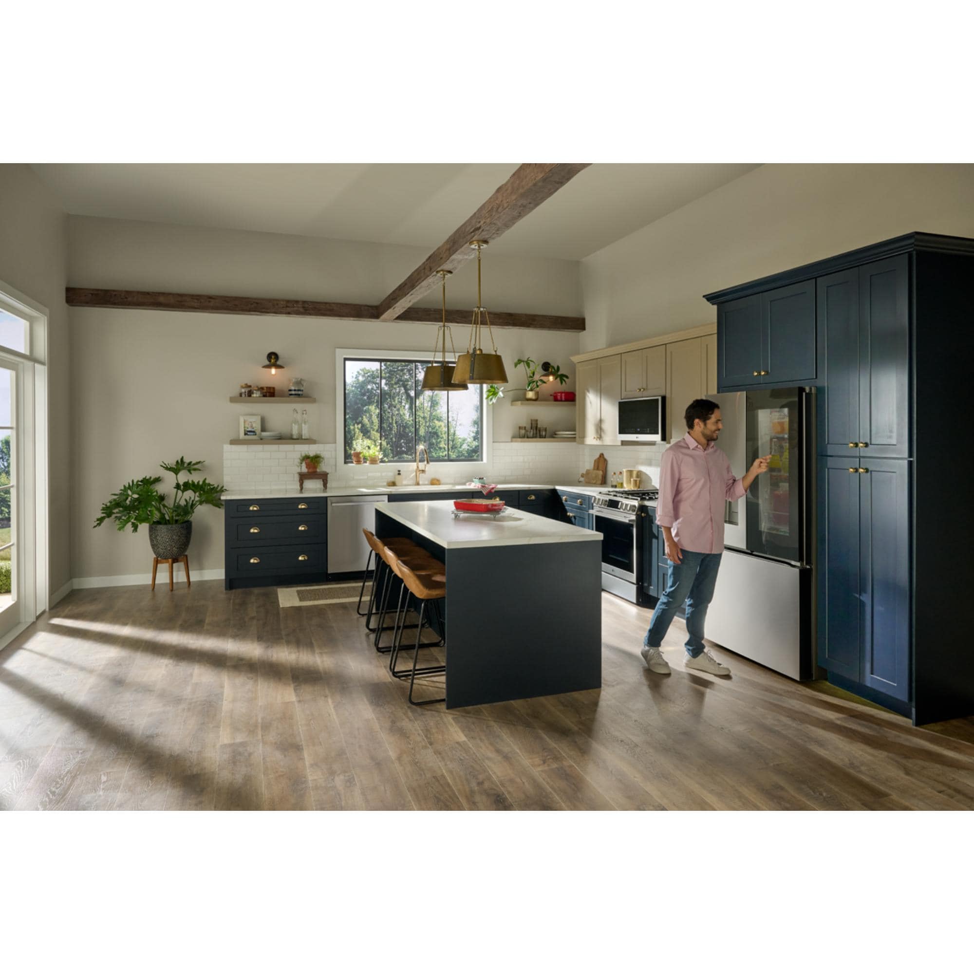 LG 30 in. 6.3 cu. ft. Smart Air-Fry True European Convection Slide-In Gas Range with 5 Sealed Burners & Griddle - PrintProof Stainless Steel, , hires