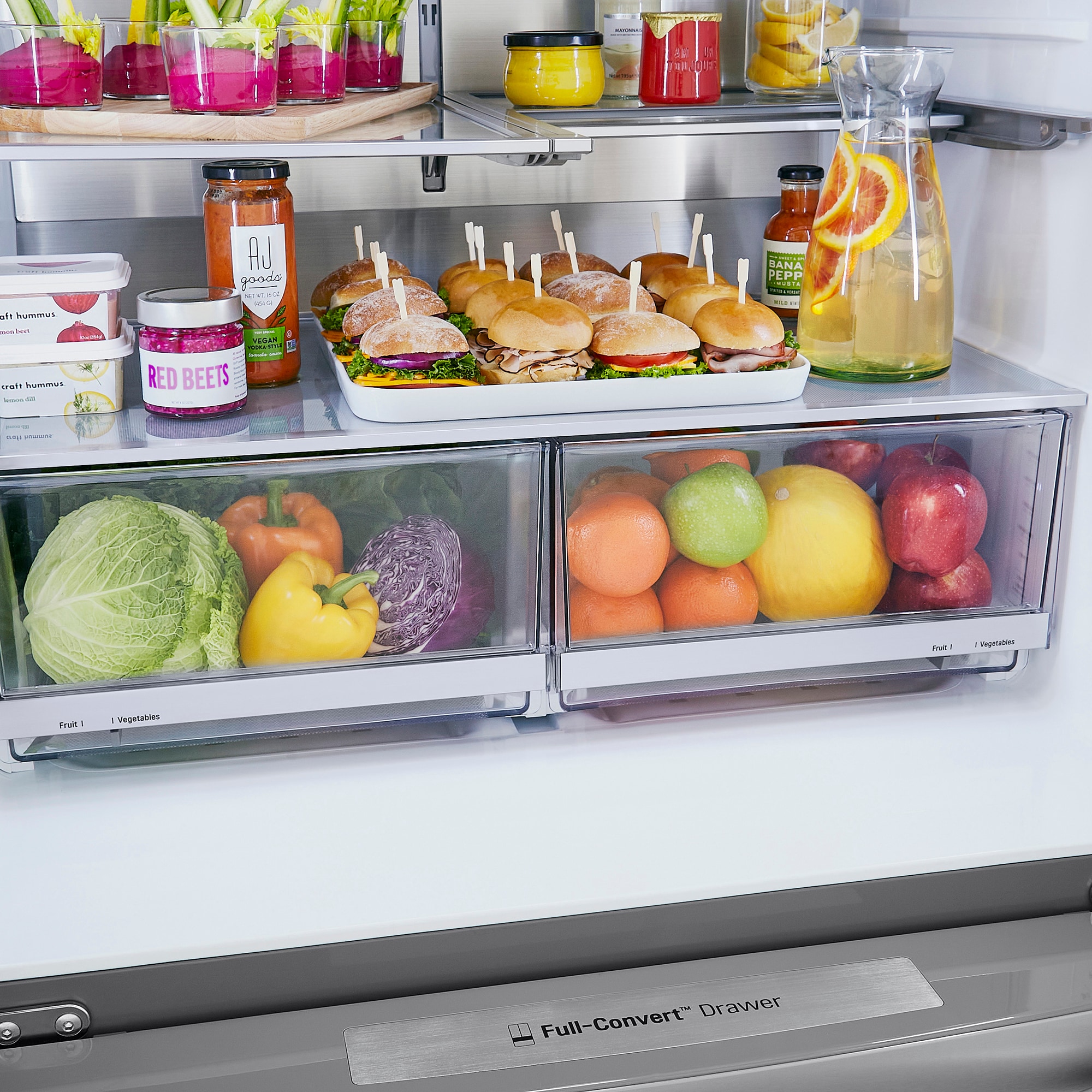 LG 36 in. 29.5 cu. ft. Smart 4-Door French Door Refrigerator with Ice & Water Dispenser - Stainless Steel, , hires
