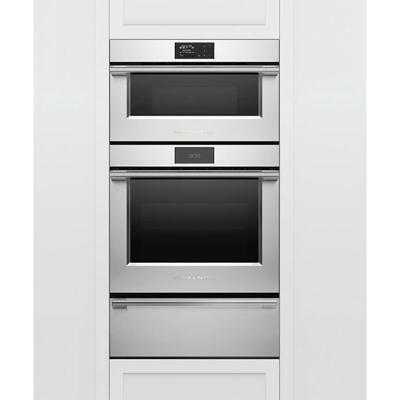 Fisher & Paykel Series 9 30 in. 1.3 cu. ft. Steam Electric Single Wall Oven with True European Convection - Stainless Steel, , hires