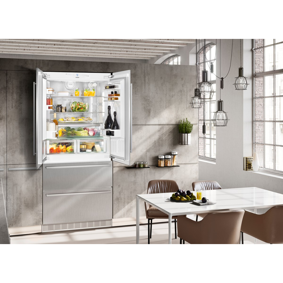 Liebherr 36 in. 19.5 cu. ft. BuiltIn Counter Depth 4Door French Door