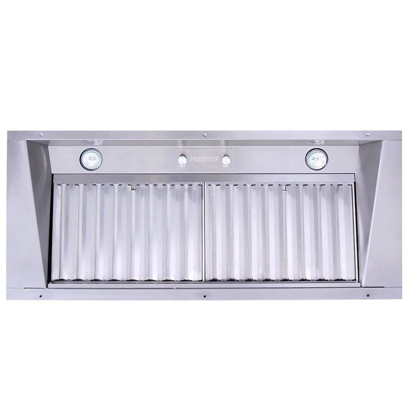 Prestige 34 in. Convertible Standard Style Range Hood with 600 CFM, 3 Fan Speeds & 2 Halogen Lights - Stainless Steel, , hires