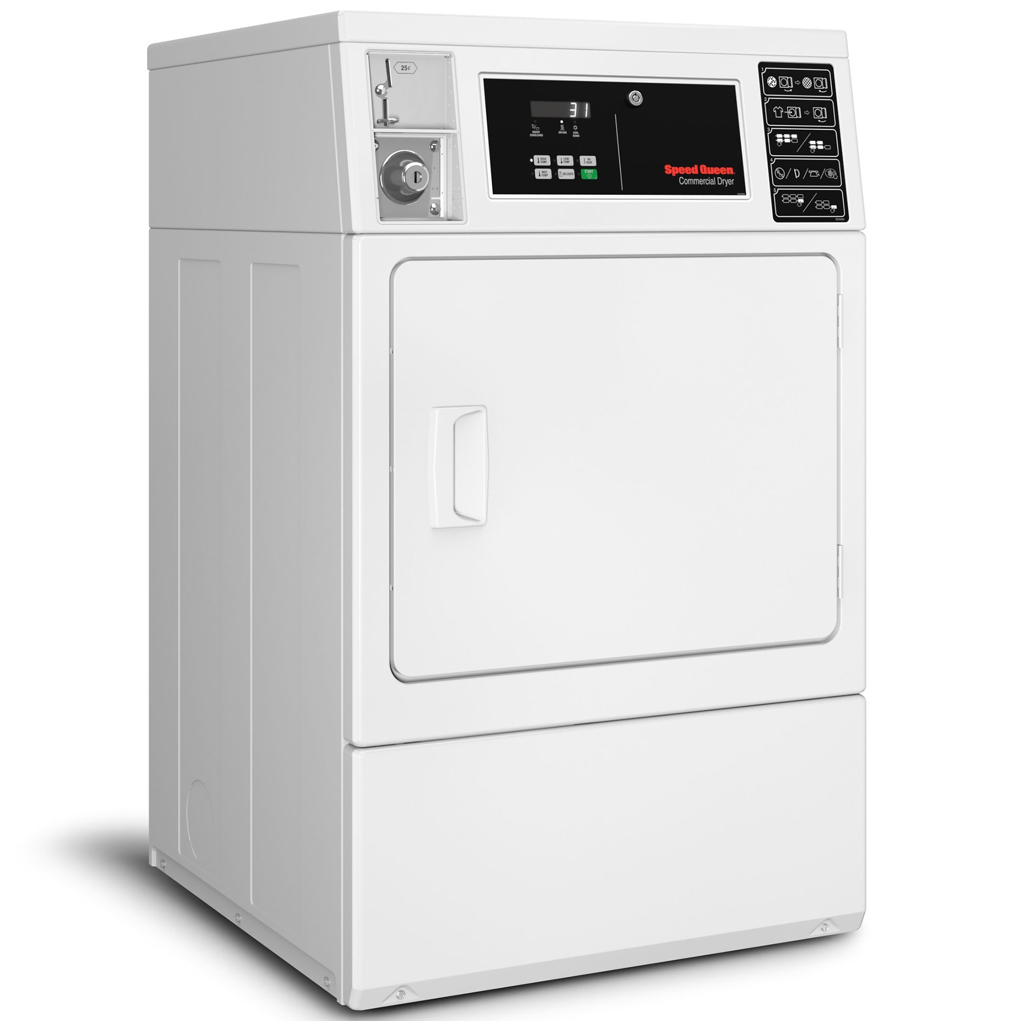 Speed Queen DV6 27 in. 7.0 cu. ft. Commercial Gas Dryer White P.C