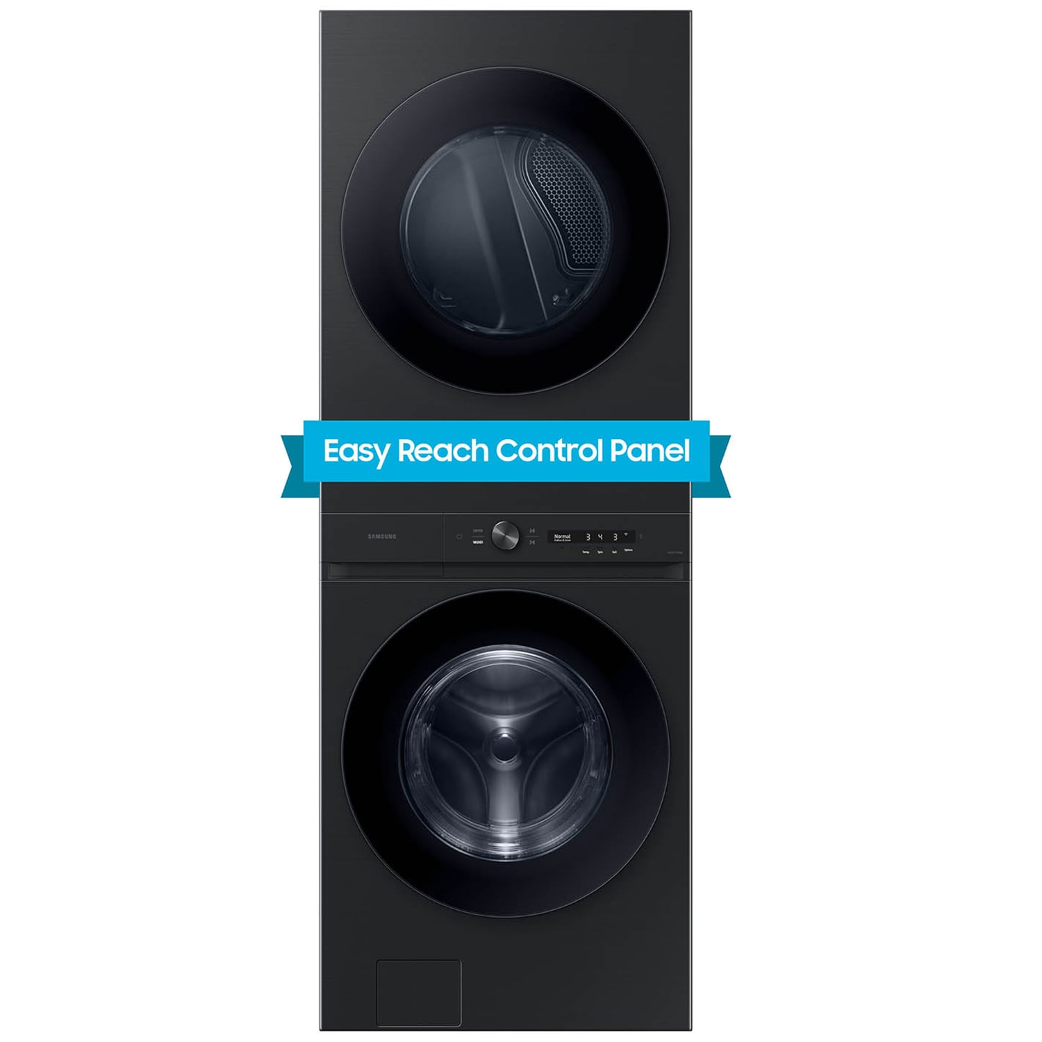 Samsung Bespoke 27 in. 4.6 cu. ft. Smart Electric Front Load Laundry Center with AI OptiWash, Sensor Dry, Sanitize & Steam Cycle - Brushed Black, , hires