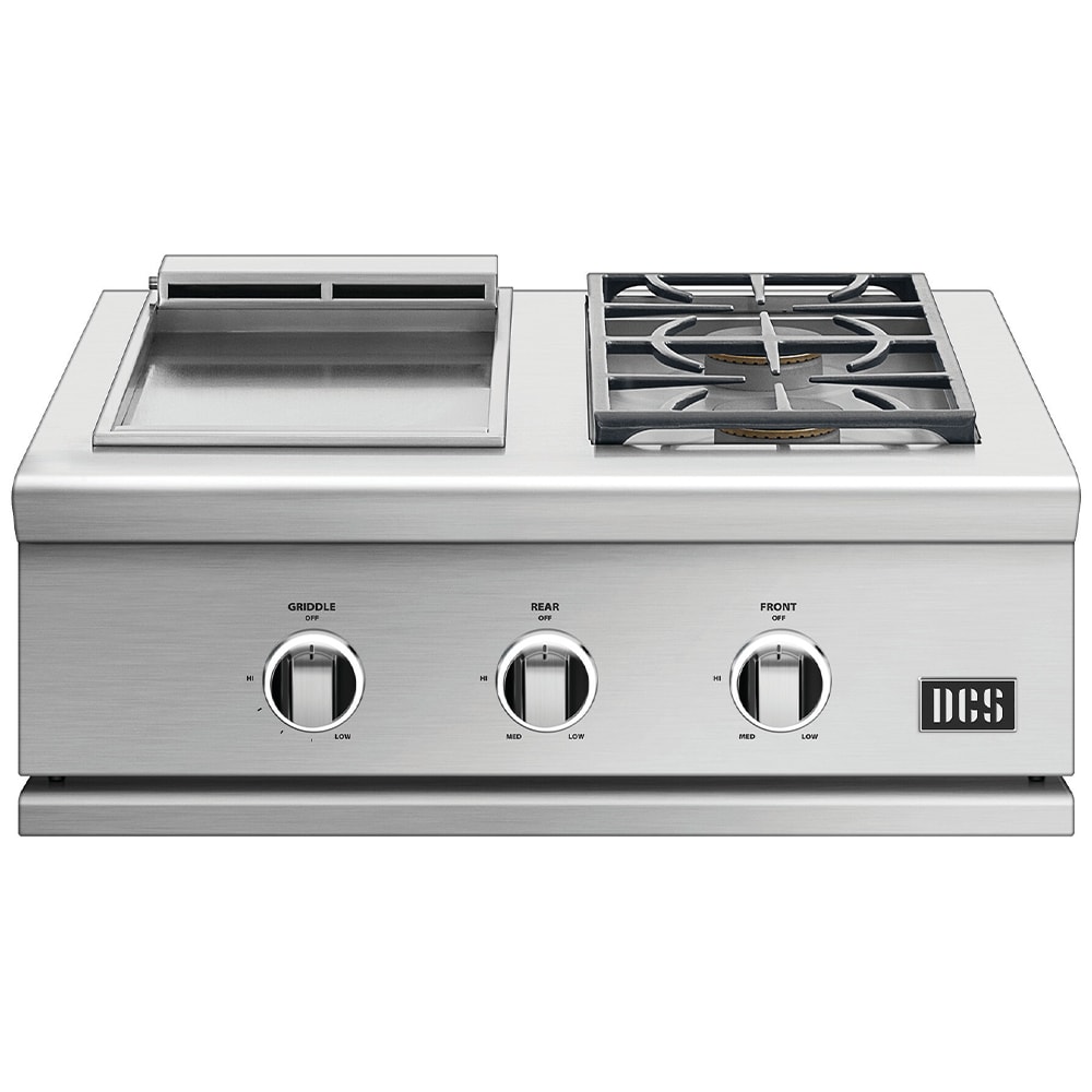 DCS 30 in. Natural Gas Griddle & Dual Side Burner - Stainless Steel, , hires