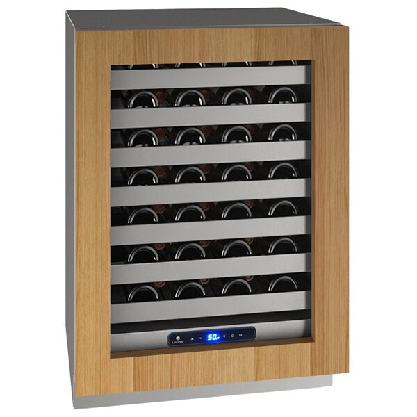 U-Line 5 Class 24 in. Undercounter Wine Cooler with Wire Racks, Single Temperature Zone & 49 Bottle Capacity - Custom Panel Ready, , hires