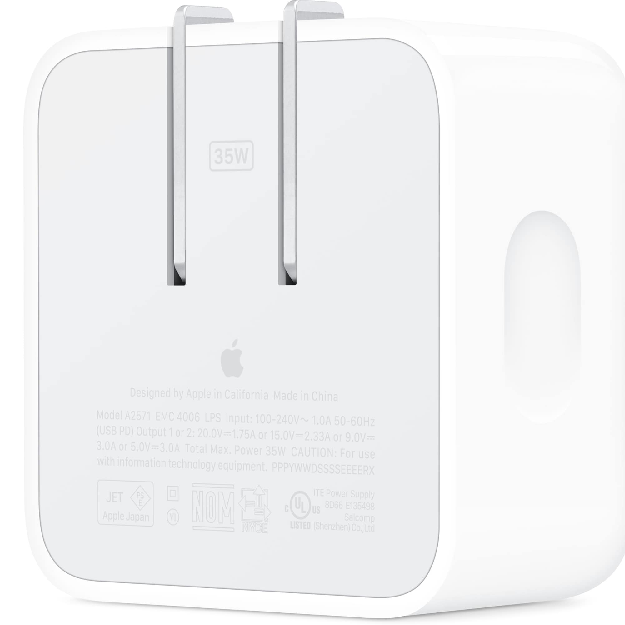 Apple 35 Watt Dual USB-C Port Compact Power Adapter - Wall Charger, , hires